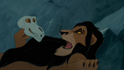 Scar From Lion King Sitting On Rock Scar Saturday GIF