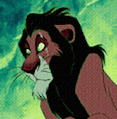Scar From Lion King With Beard And White Paw GIF