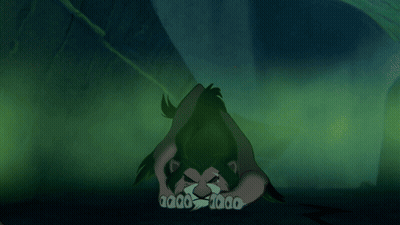 scar from the lion king is shown in a cartoon