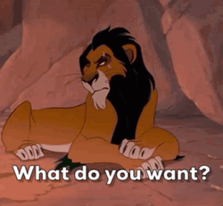 Scar Rolling Eye What Do You Want GIF