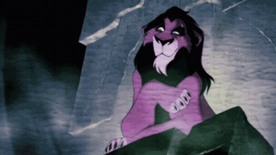Scar Sitting On Rock Eyes Closed GIF