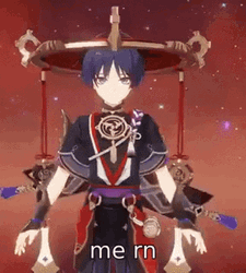 Scaramouche Genshin Fireworks GIF