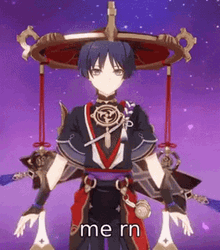 Scaramouche Genshin Impact Peace GIF