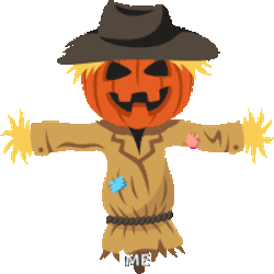 Scarecrow Halloween Party Sticker GIF