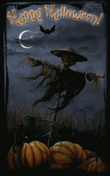 Scarecrow Happy Halloween GIF