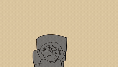Scarecrow Standing Next to Person Lying in Bed