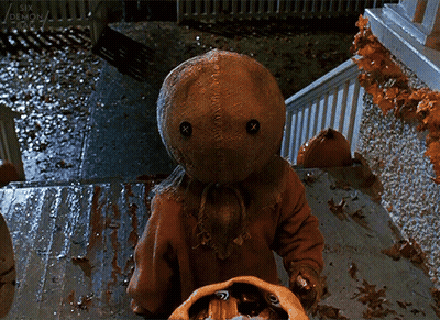 Scarecrow Standing On Stairs With Six Demons GIF