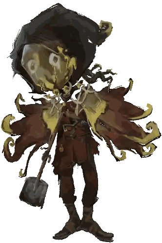 Scarecrow With Hammer Sticker