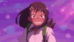 Scared Anime Running Hayase GIF