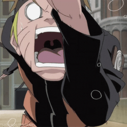 Scared Naruto Running GIF