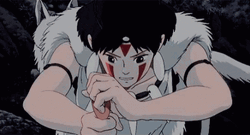 Scared Princess Mononoke GIF