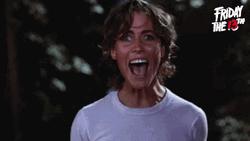 Scared Scream On Friday 13Th GIF