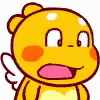 Scared Surprised QooBee GIF