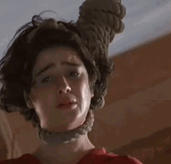 Scared Woman Tied Up Noose GIF