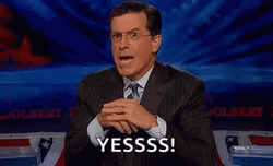 Scaring Plotting Stephen Colbert GIF
