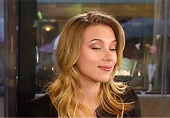 Scarlett Johansson Eyebrow Yes Smile GIF