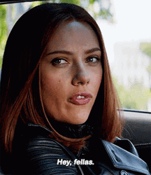 Scarlett Johansson Hey Fellas GIF