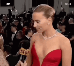 Scarlett Johnson Alluring Eyebrows Raise  GIF