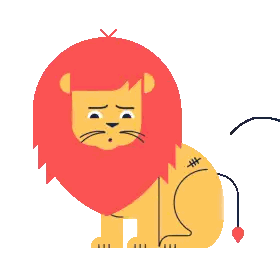 Scarred Lion Sticker