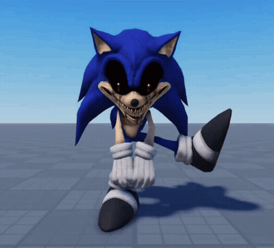 Scary 3D Sonic The Hedgehog GIF