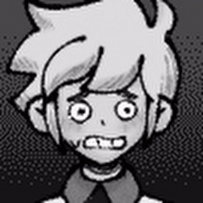 Scary Cartoon Character In Black And White With Big Eyes GIF