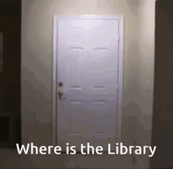 Scary Chicken Looking For Library GIF