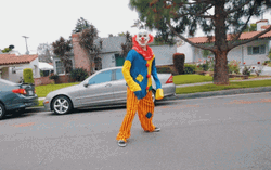 Scary Clown Charging Forward GIF