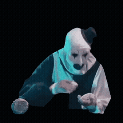 Scary Clown Surprised GIF