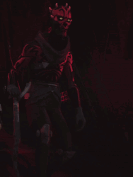 Scary Darth Maul Walking Staring GIF