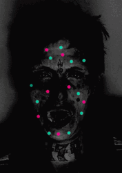 Scary Face Art GIF