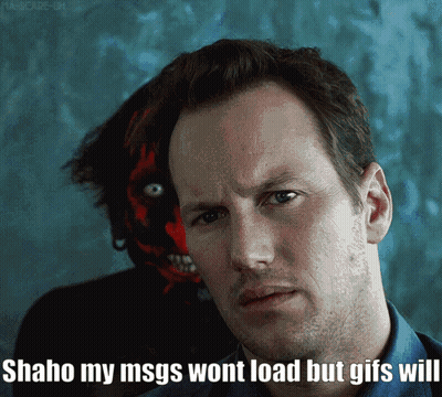 Scary-Face Man Shaho Msgs Won't Load Gifs Will GIF