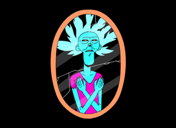 Scary Ghost In The Mirror GIF