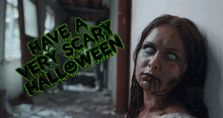 Scary Halloween Bloody Possessed Girl GIF