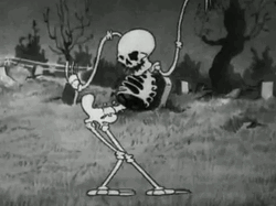 Scary Halloween Skeleton Cartoon Dance GIF