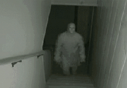Scary Halloween Stairs Ghost GIF