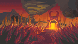 Scary Hell Illustration Animated Art GIF