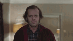 Scary Jack Nicholson Nodding Diabolical Gaze GIF