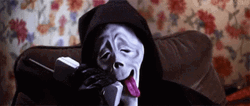 Scary Movie Funny Ghost Face Tongue Out GIF