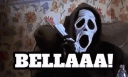 Scary Movie Ghost Face Screaming Bella GIF