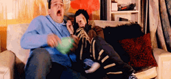 Scary Movie Scared Reaction Popcorn Tossed GIF
