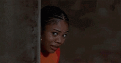 Scary Movie Squirming Regina Hall Peeking GIF