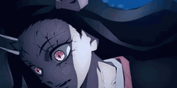 Scary Nezuko Vs Daki Showing Fangs GIF