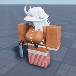 Scary Roblox Girl Pointing Gun GIF