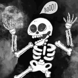 Scary Skull Boo GIF