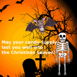 Scary Skull Candy Supply Greetings GIF