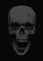Scary Skull Colorful Glitch GIF