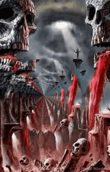 Scary Skull Cool Monarch GIF