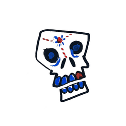 Scary Skull De Los Muertos Doodle GIF