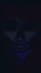 Scary Skull Kallydoscopic Makeup GIF