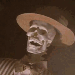 Scary Skull Laughing Wickedly GIF